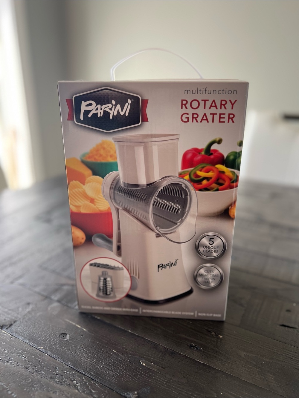 Parini Multifunction Rotary Grater - White
